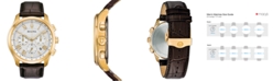 Bulova Men's Chronograph Wilton Brown Leather Strap Watch 46.5mm